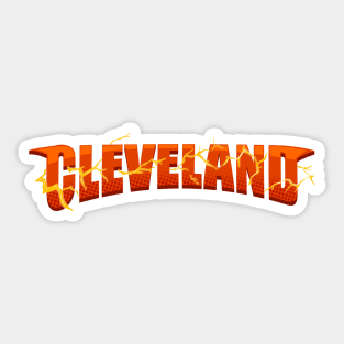 Cleveland Strong Typography Spirit Sticker